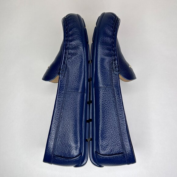 COACH Marley Driver Blue Slip On Loafers Flats‎ Pebbled Leather G4835 Size 8B US - Picture 6 of 15